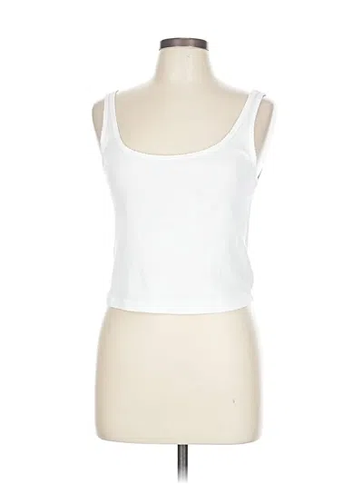 Pre-owned Wild Fable Sleeveless Top White Scoop Neck Tops