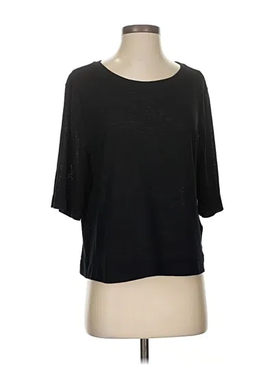Pre-owned Athleta 3/4 Sleeve T-shirt In Black