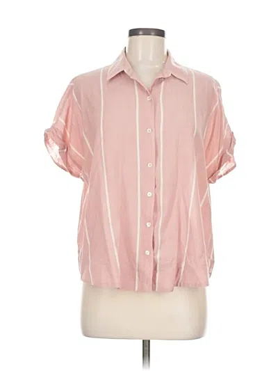 Pre-owned Lucky Brand Short Sleeve Blouse In Pink