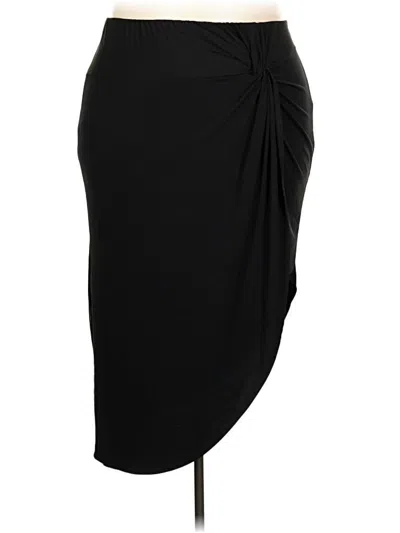 Pre-owned Ashley Stewart Formal Skirt In Black