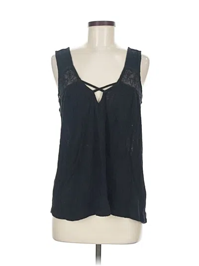 Pre-owned Lucky Brand Sleeveless Blouse In Black