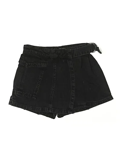 Pre-owned Zara Kids' Denim Skirt In Black