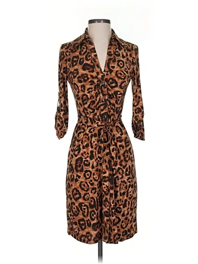 Pre-owned Inc International Concepts Casual Dress In Brown