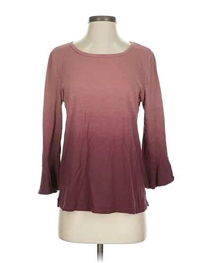 Pre-owned T.la 3/4 Sleeve T-shirt In Burgundy