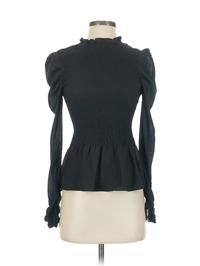 Wayf Long Sleeve Top Black Turtleneck Tops In Black