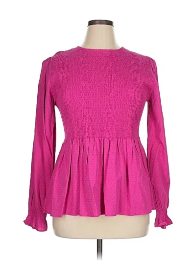 Michelle Mcdowell Long Sleeve Blouse In Pink