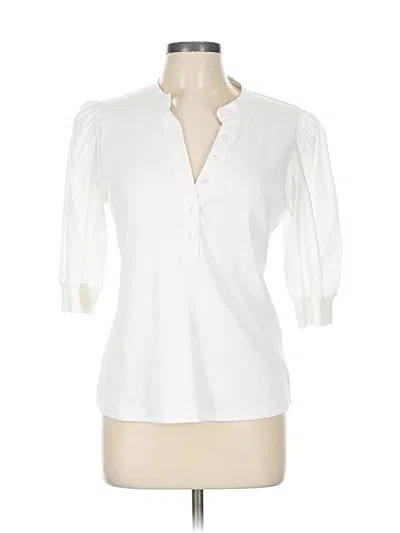 Pre-owned Veronica Beard Jeans 3/4 Sleeve Blouse In White