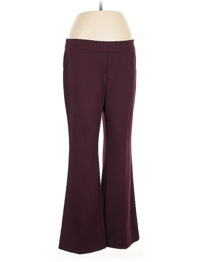 Pre-owned New York And Company Dress Pants In Burgundy