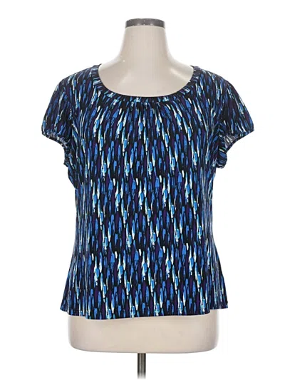 Pre-owned Worthington Short Sleeve T-shirt In Blue