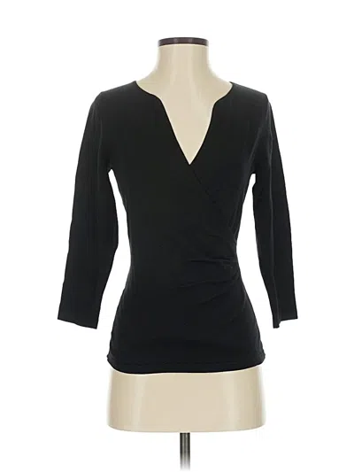 Pre-owned Ann Taylor 3/4 Sleeve T-shirt In Black