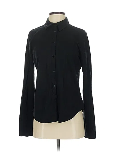Pre-owned Gap Long Sleeve Blouse In Black