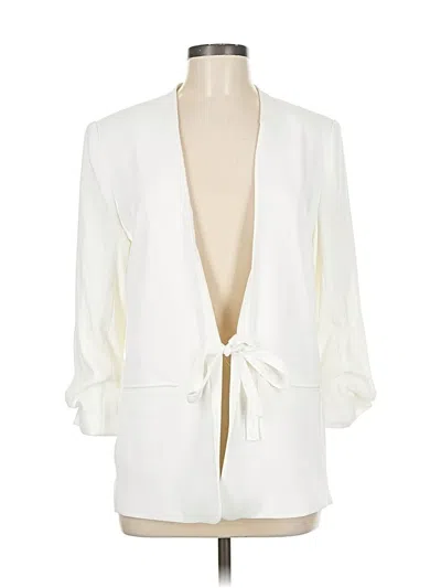 Pre-owned H&m Blazer Jacket In White