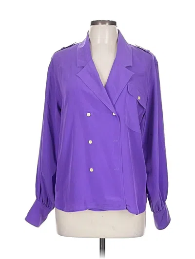 Pre-owned Chaus 3/4 Sleeve Blouse In Purple