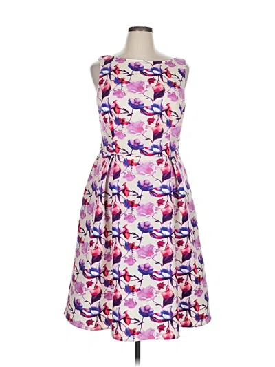 Pre-owned Teri Jon Cocktail Dress In Purple