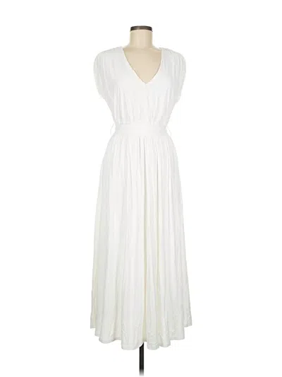 Pre-owned Du Paradis Casual Dress In White