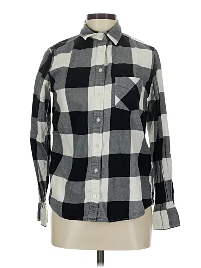 Pre-owned Uniqlo Long Sleeve Button Down Shirt In Gray