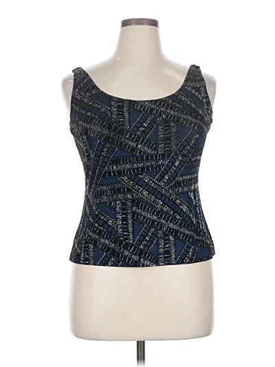 Pre-owned Alex Evenings Sleeveless Top Blue Square Neckline Tops