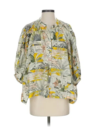 Pre-owned Dolce Vita 3/4 Sleeve Blouse In Yellow