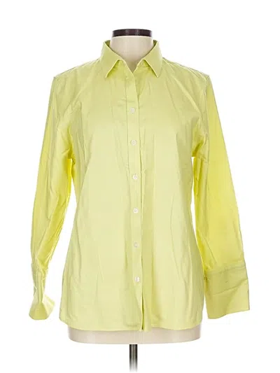 Pre-owned Chico's Long Sleeve Button Down Shirt In Yellow