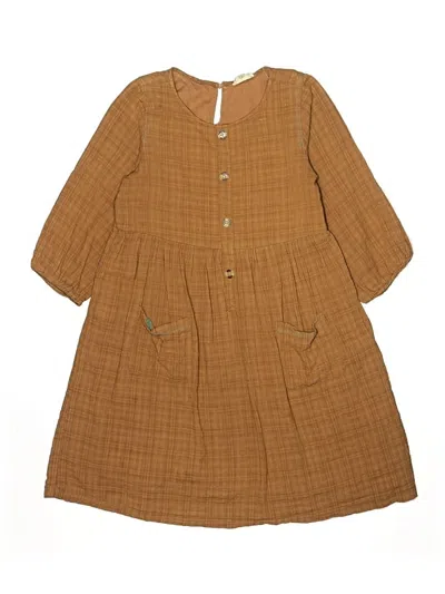 Pre-owned Hayden Girls Kids' Dress In Brown