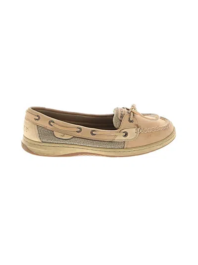Pre-owned Sperry Top-sider® Flats Tan Shoes In Brown