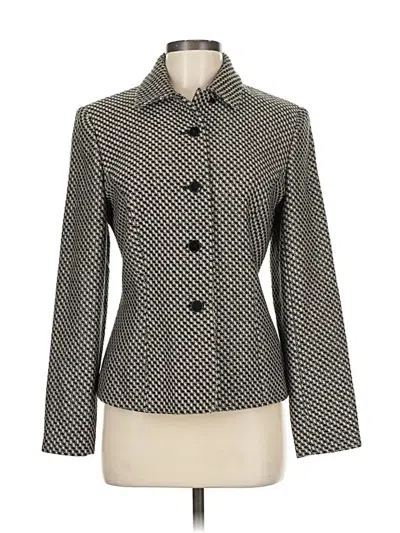 Pre-owned Ann Taylor Wool Blazer Jacket In Gray