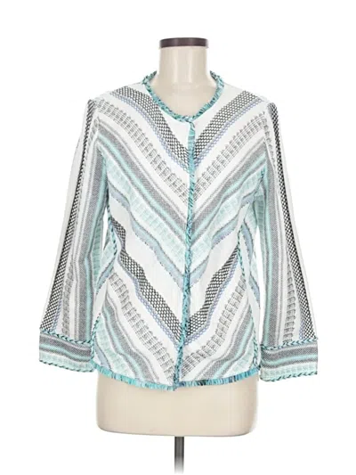 Pre-owned Chico's Cardigan Sweater In White