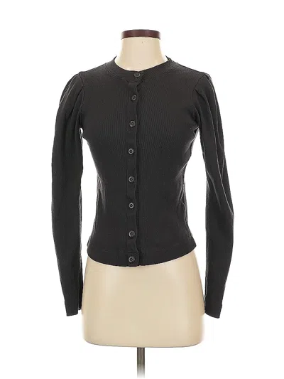 Pre-owned Amo Long Sleeve Top Black Sweetheart Neckline Tops