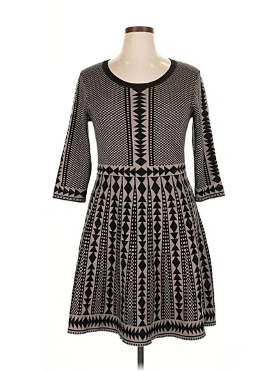 Pre-owned Nina Leonard Casual Dress In Gray