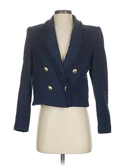 Pre-owned Zara Blazer Jacket In Blue