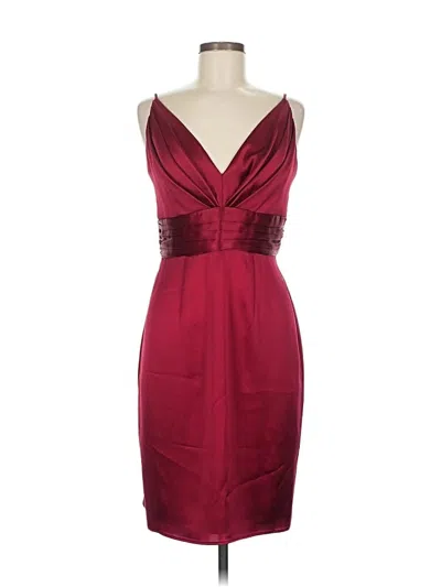 Pre-owned Abs Allen Schwartz Cocktail Dress In Burgundy