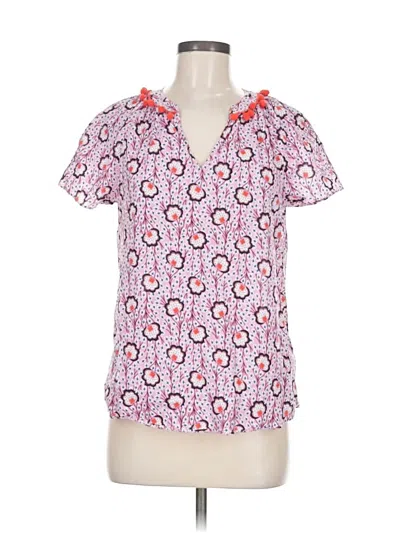 Pre-owned Boden Short Sleeve Blouse In Pink