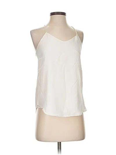 Pre-owned Club Monaco Sleeveless Silk Top Ivory Halter Neckline Tops In White