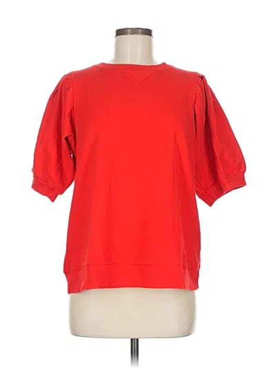 Pre-owned Electric & Rose Short Sleeve Top Red Boatneck Tops