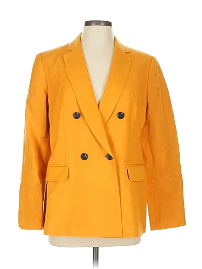 Pre-owned Ann Taylor Blazer Jacket In Yellow