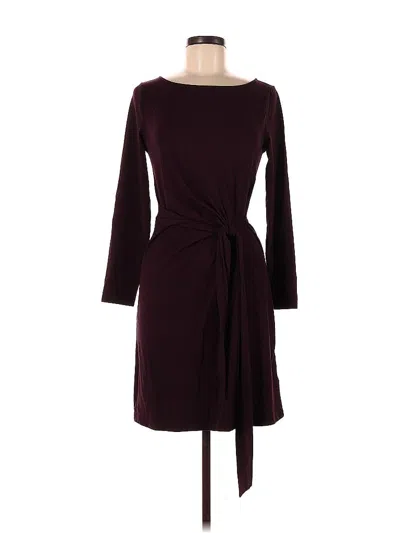 Pre-owned Lands' End Casual Dress In Burgundy
