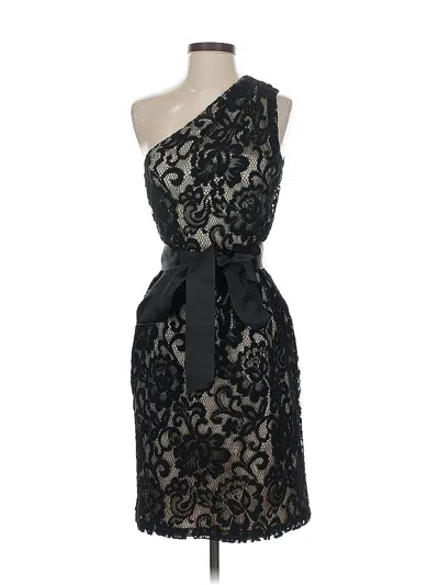 Pre-owned Betsy & Adam Cocktail Dress In Black