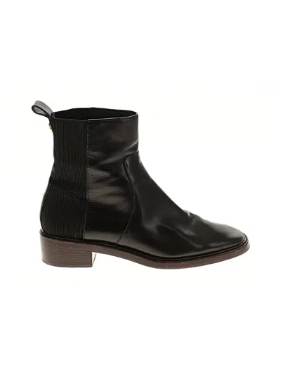 Pre-owned Tory Burch Ankle Boots In Black