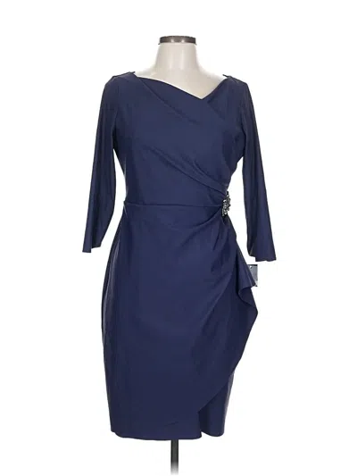 Pre-owned Alex Evenings Cocktail Dress In Blue