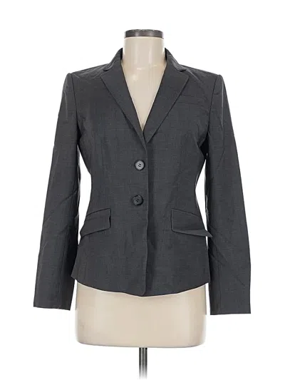 Pre-owned Ann Taylor Wool Blazer Jacket In Gray