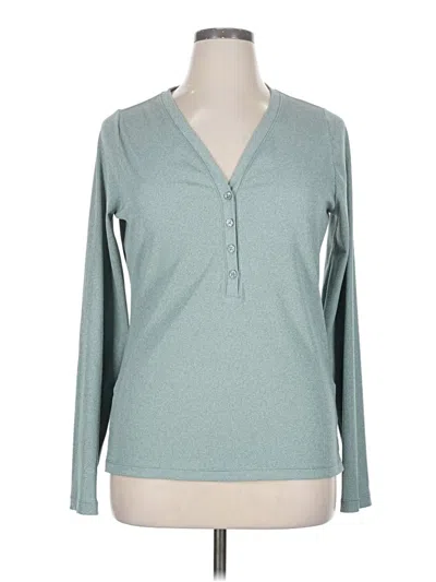 Pre-owned Athleta Cardigan Sweater In Blue