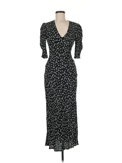 Pre-owned Rixo London Casual Dress In Black