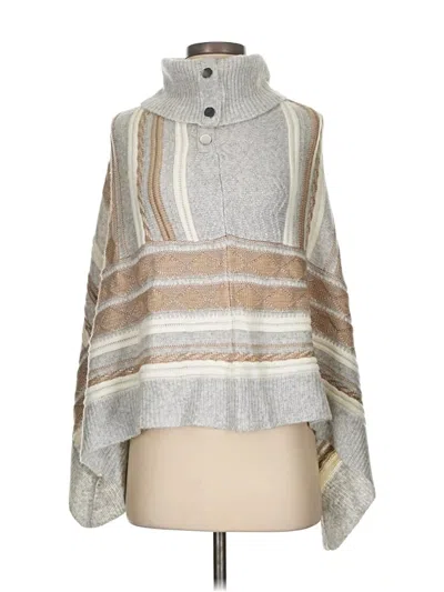 Pre-owned White House Black Market Poncho In Silver