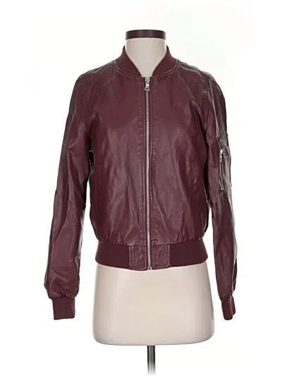 Pre-owned Ambiance Jacket In Burgundy