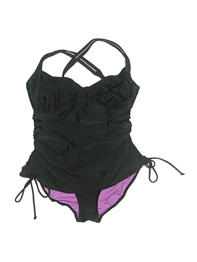 Pre-owned Athleta One Piece Swimsuit In Black