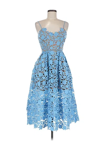 Pre-owned Assorted Brands Cocktail Dress In Blue
