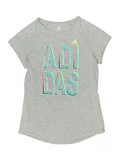 Pre-owned Adidas Originals Kids' Short Sleeve T-shirt In Gray