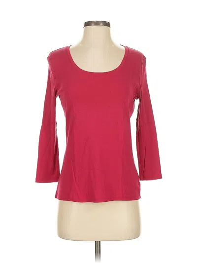Pre-owned Talbots 3/4 Sleeve T-shirt In Red