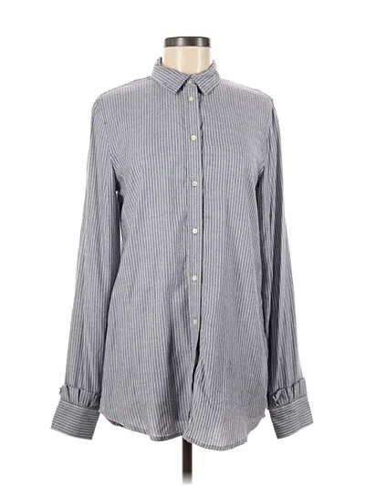 Pre-owned Banana Republic Long Sleeve Button Down Shirt In Gray