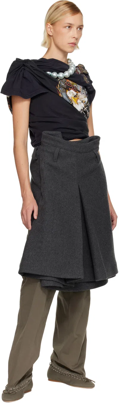 August Barron Khaki Level Flat Thigh High Tall Boots In Green